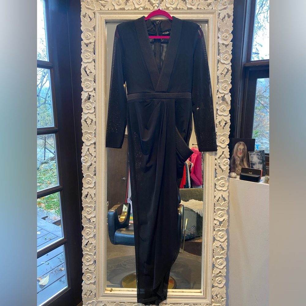 SHEIN Black see-thru Maxi Dress